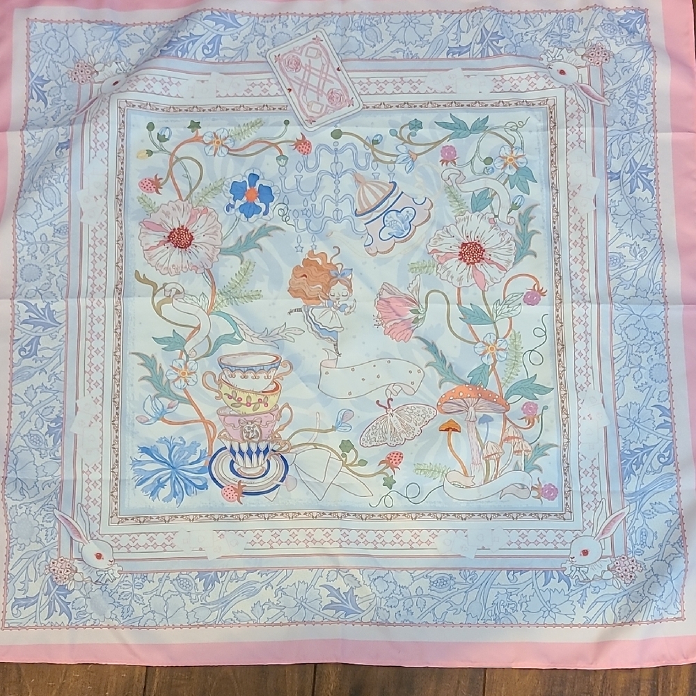 Floral and Tea Party Themed Scarf - Picture 7 of 7